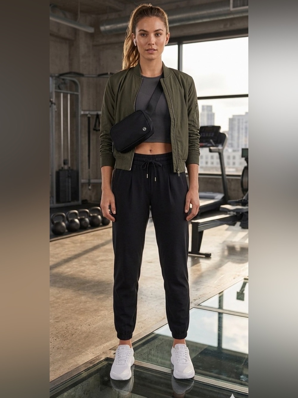 Lululemon black joggers with drawstring elastic waist band, and hemline. Size 4